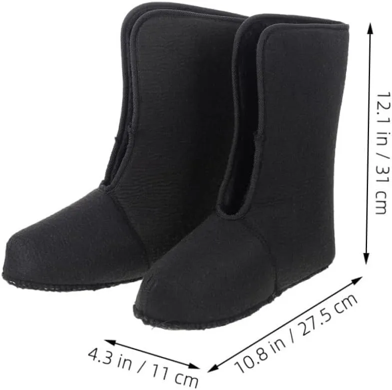 1 Pair Waterproof Snow Boot Liner Winter Shoe Liners Snow Boot Liners for Male Boot Liner Thick Hiking Boot Liners Warm Boot Liners Insulated Shoe Liners Boots Plush Black