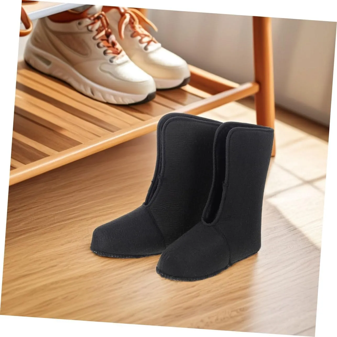 1 Pair Waterproof Snow Boot Liner Winter Shoe Liners Snow Boot Liners for Male Boot Liner Thick Hiking Boot Liners Warm Boot Liners Insulated Shoe Liners Boots Plush Black