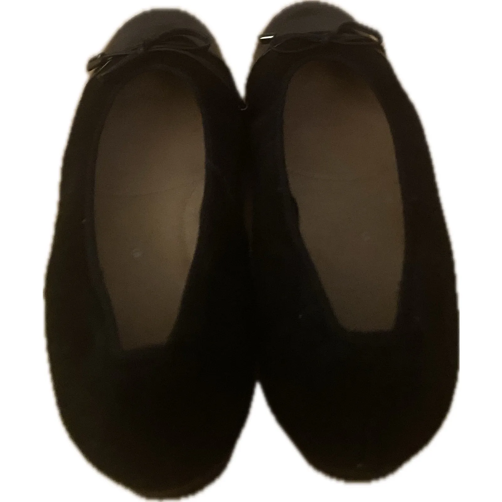 Ara Belinda Black Suede Ballet Flats Size 7.5