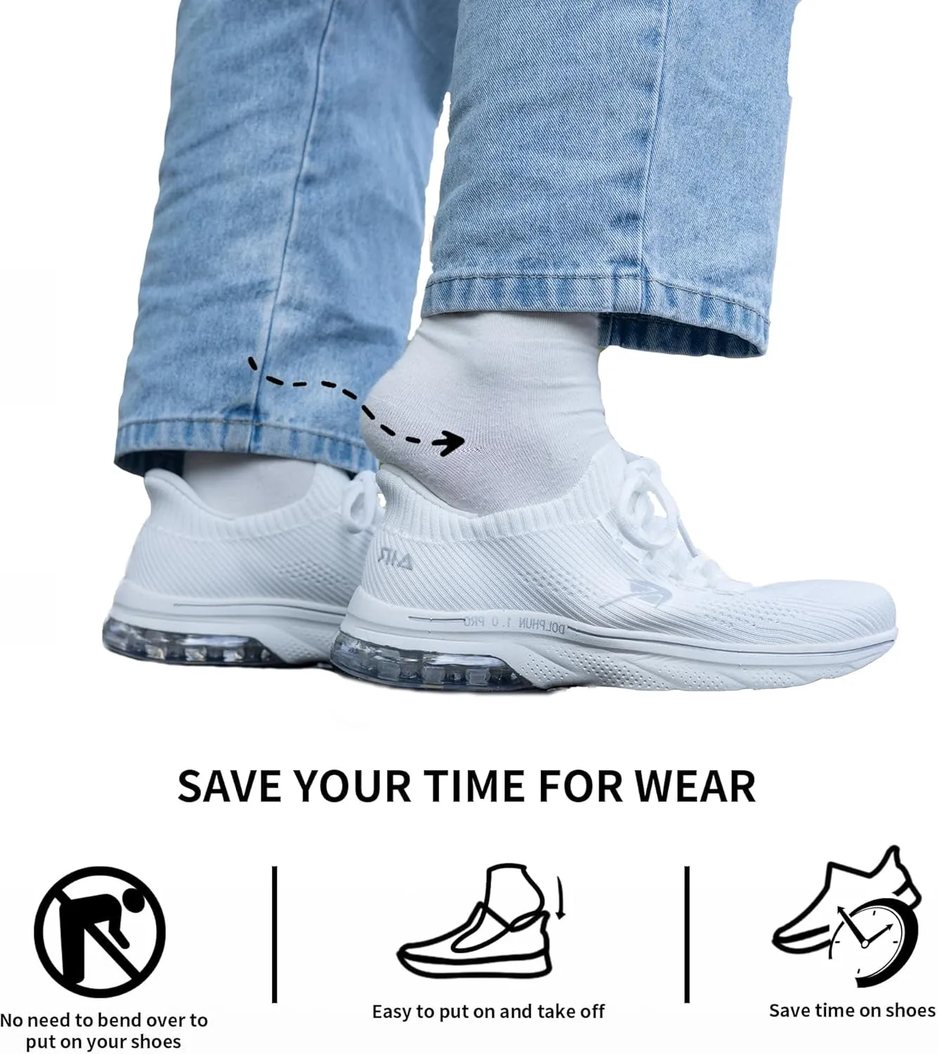 Autper Wide Toe Box Sneakers Women Slip-On Comfortable Air Walking Shoes with Arch Support Plantar Fasciitis Tennis Running Gym Athletic Shoes US6-11