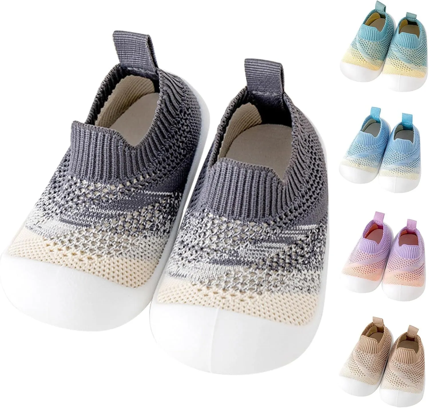 Baby Boys Girls Sandals Non Slip Close Toe Flats Breathable Mesh Walking Shoes Infant Summer Sole Water Sneakers