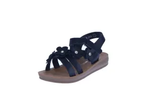 BABY'S SHOES BLACK PU SANDAL ALBANY-26A