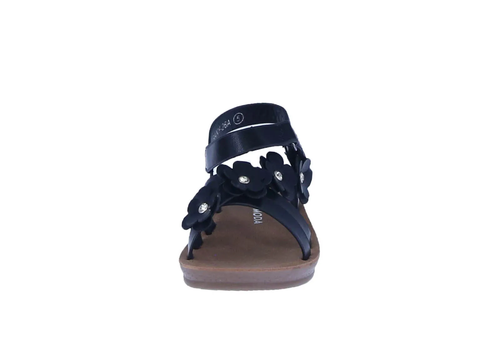BABY'S SHOES BLACK PU SANDAL ALBANY-26A