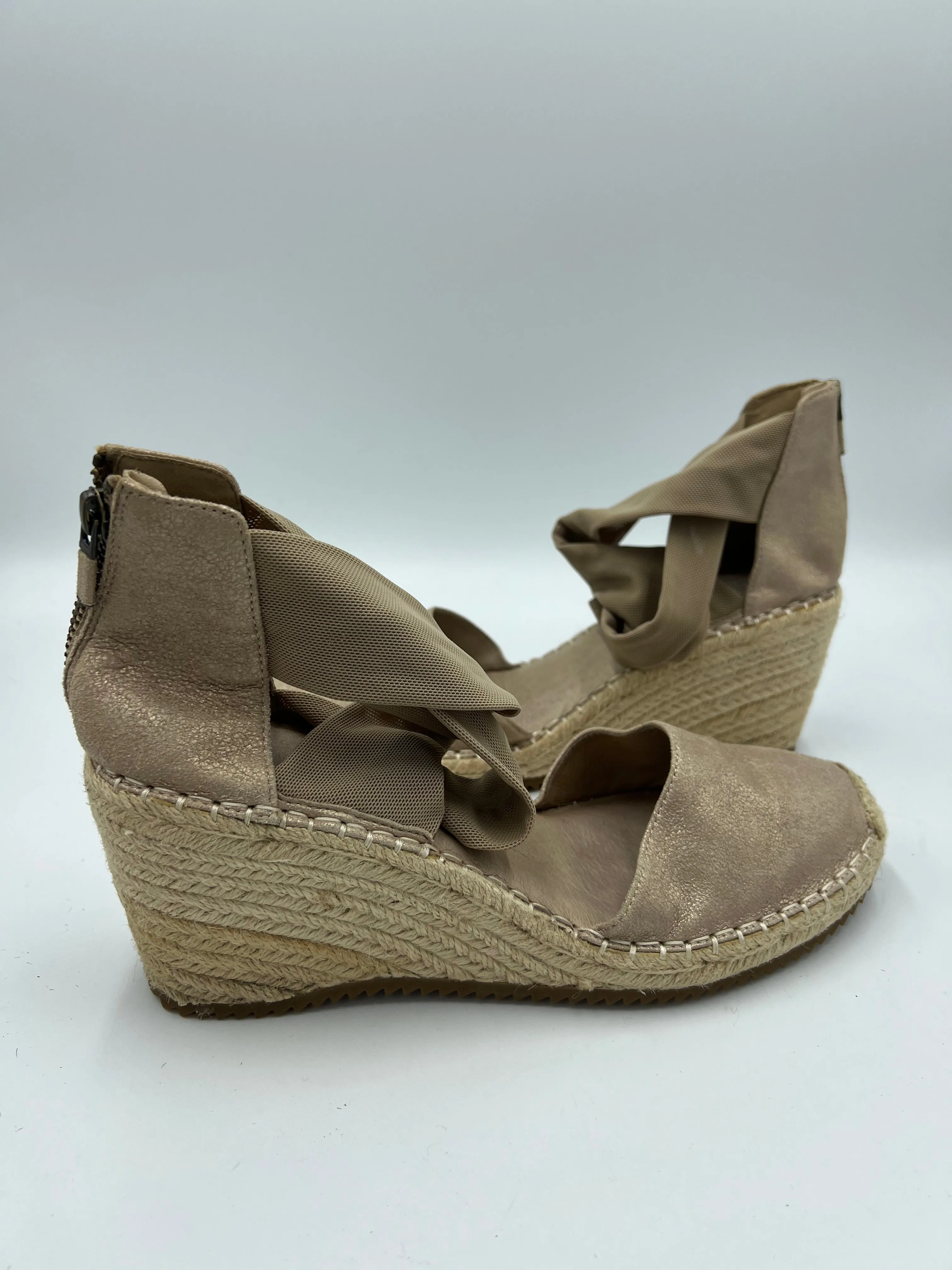 Beige Espadrille Wedges by Eileen Fisher, Size 10