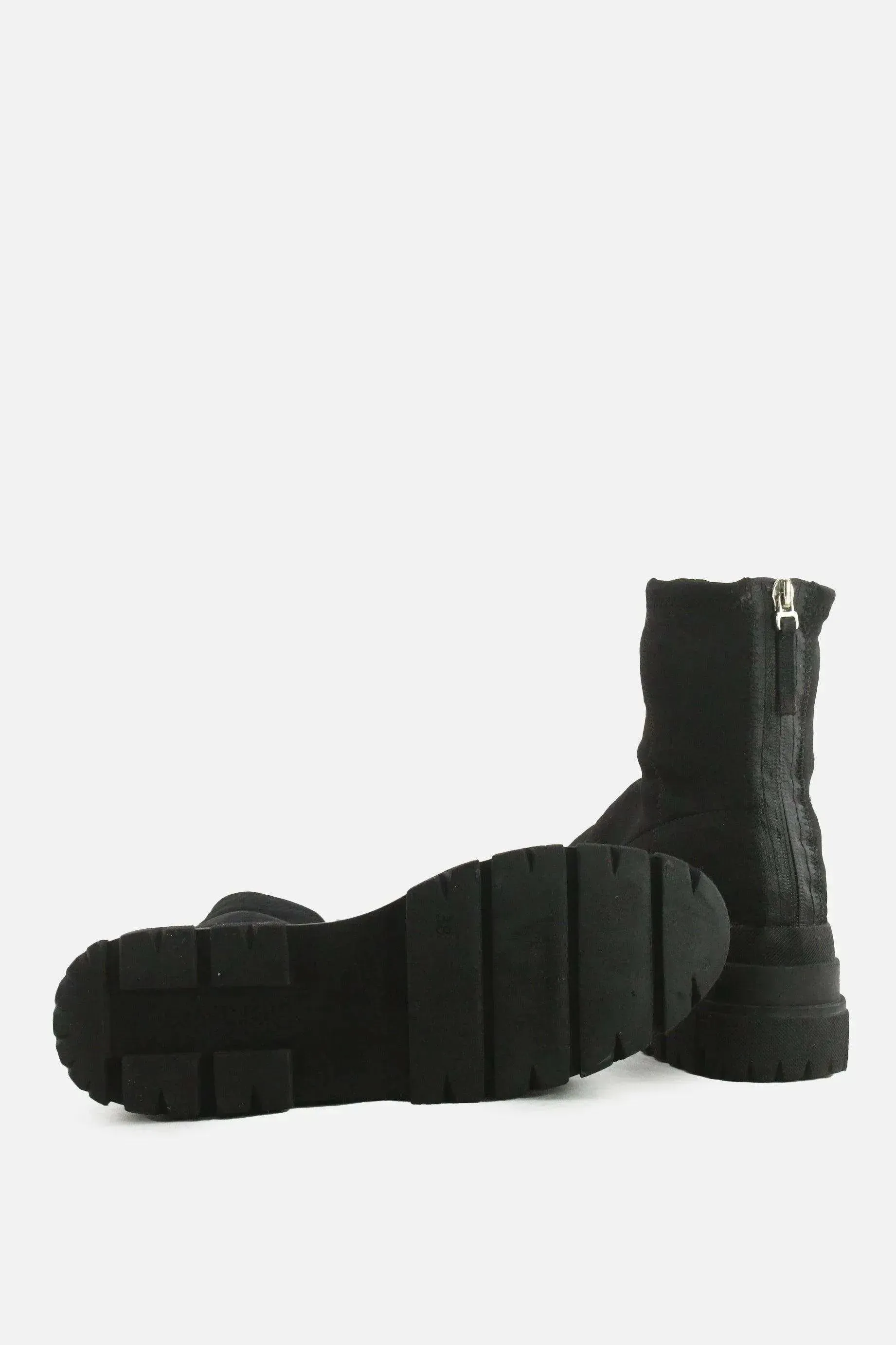Bershka Zipper Sock Boots | Textile