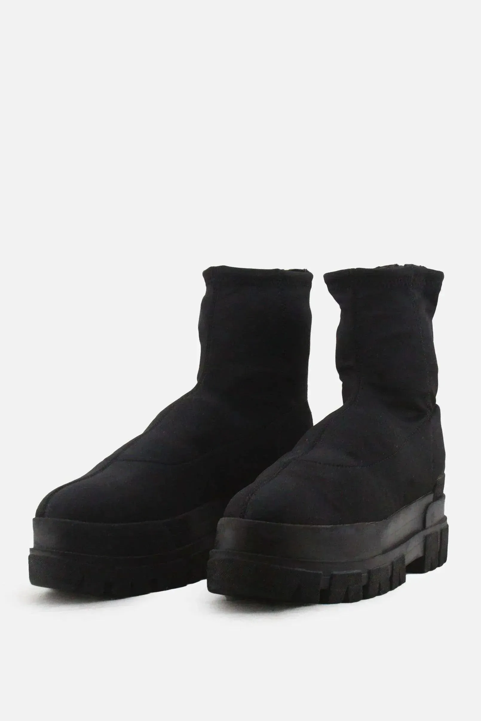 Bershka Zipper Sock Boots | Textile