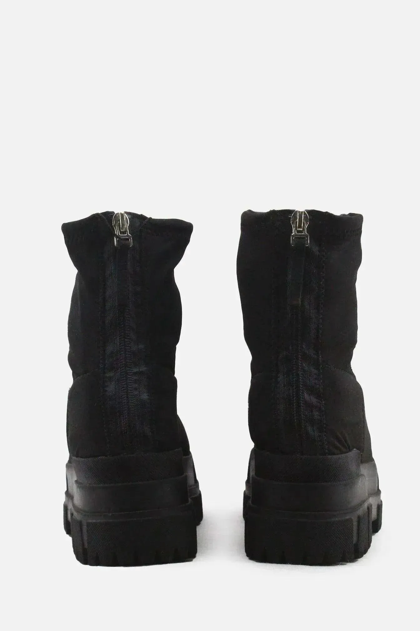 Bershka Zipper Sock Boots | Textile