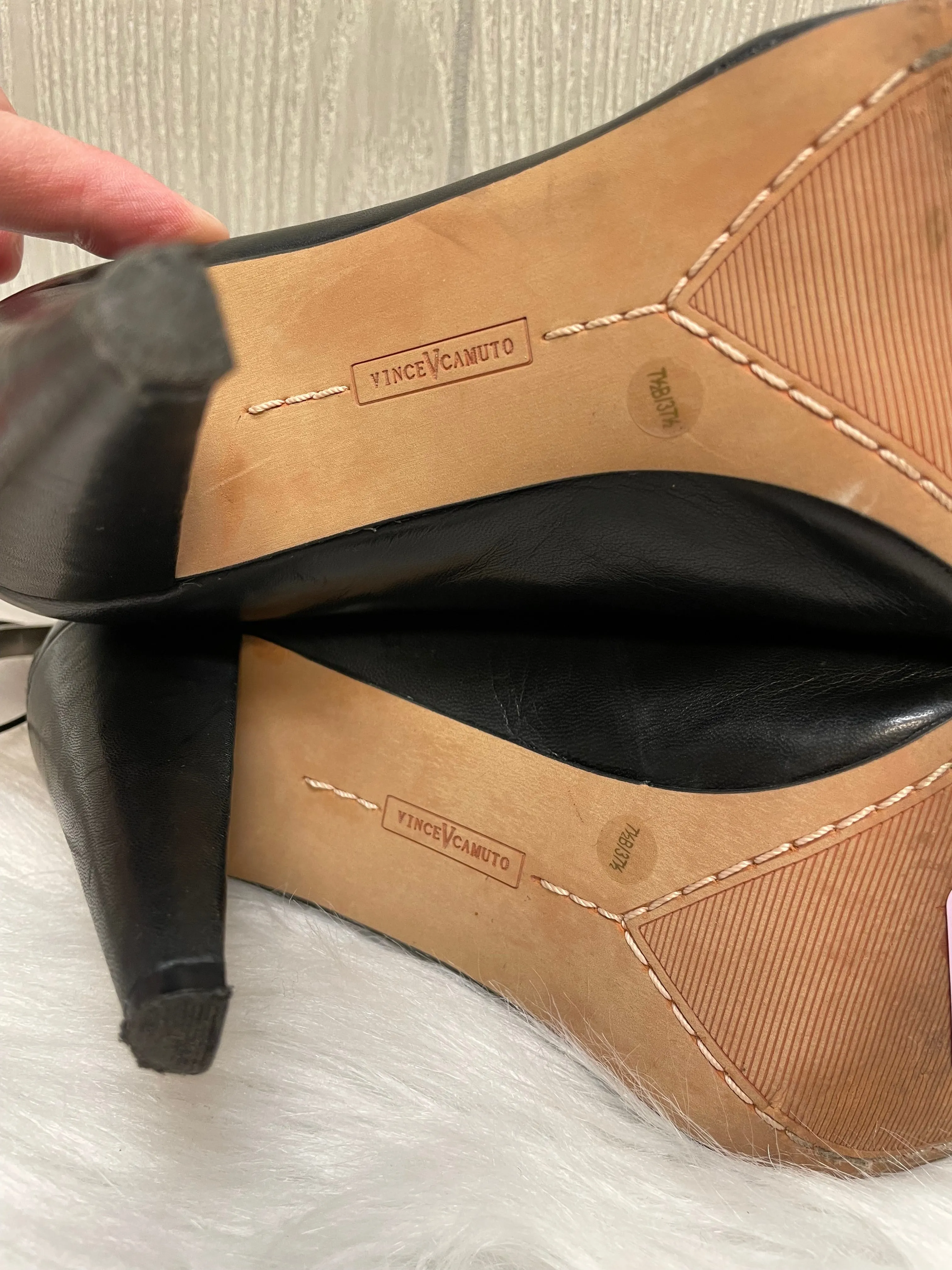 Black Shoes Heels Block Vince Camuto, Size 7.5