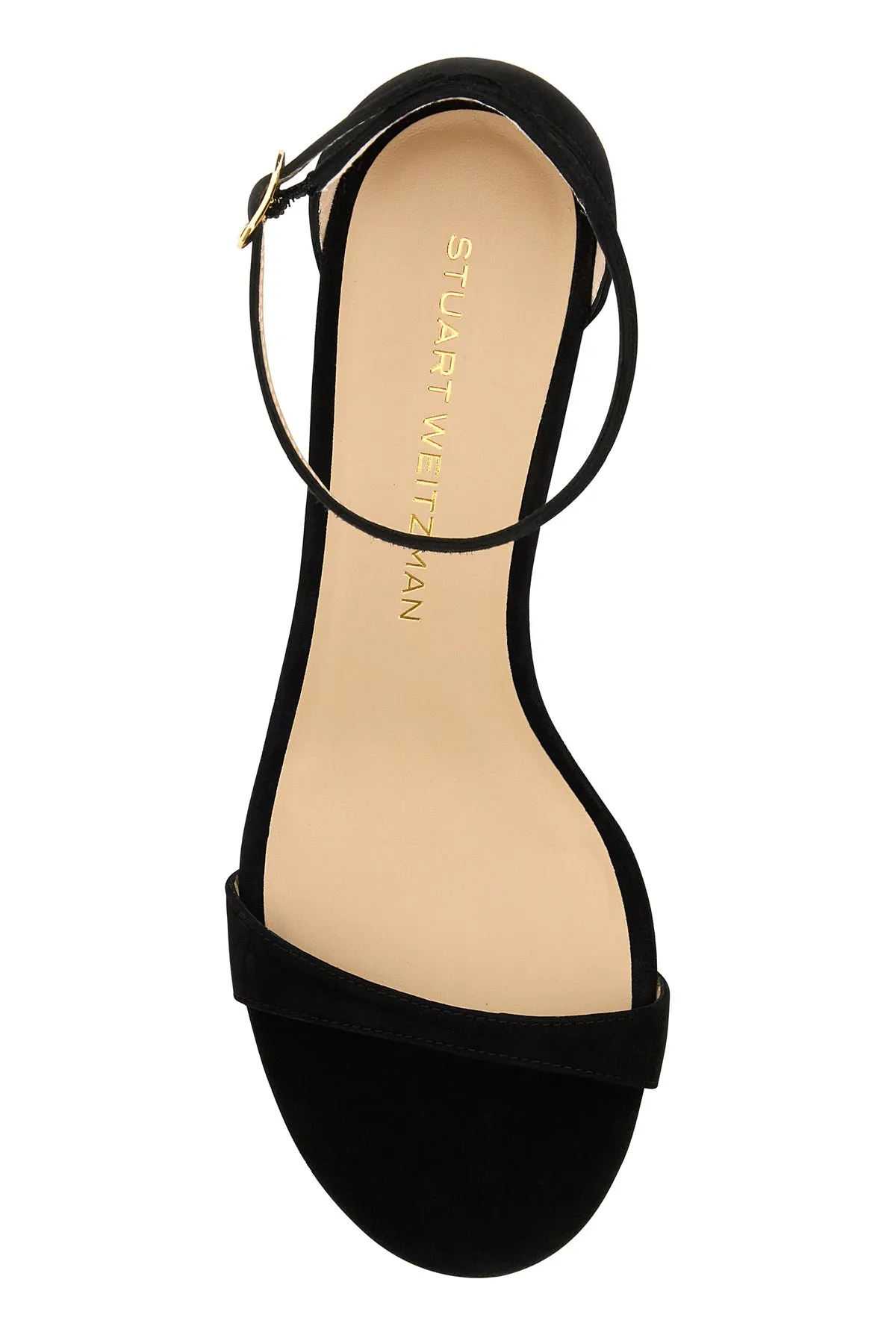 Black suede Nudist Block sandals