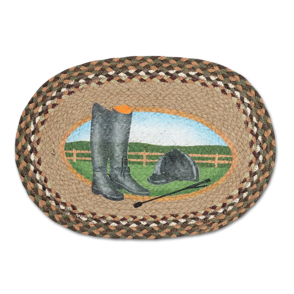 Boots & Helmet Equestrian Braided Placemat
