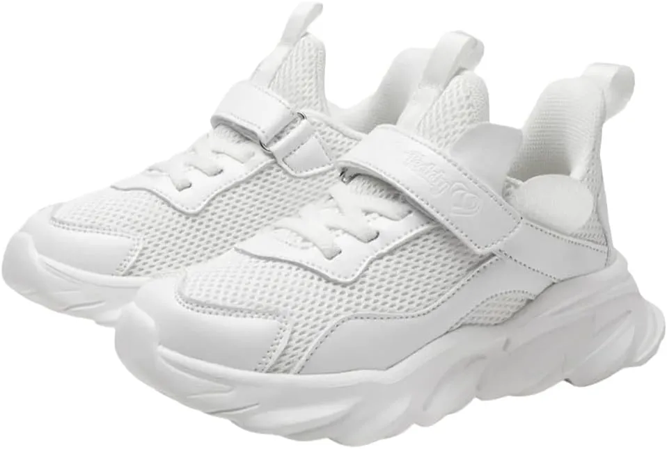 Boys' Girls' White Sneakers Tennis Running Shoes Sports Lightweight Breathable