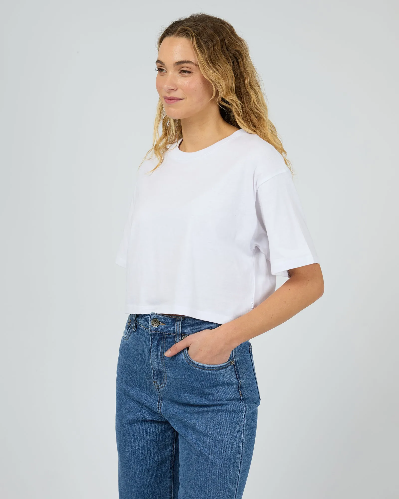 Core Crop Tee White