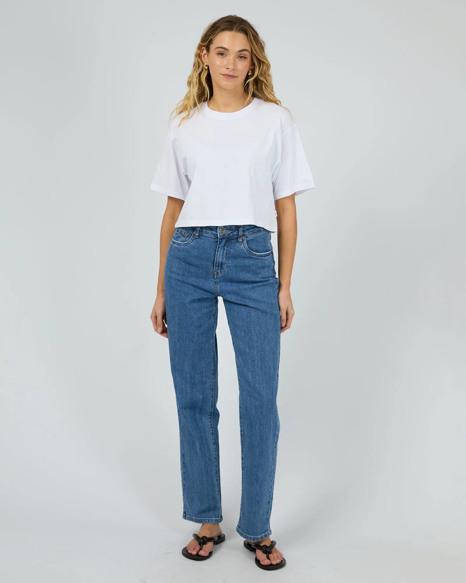 Core Crop Tee White