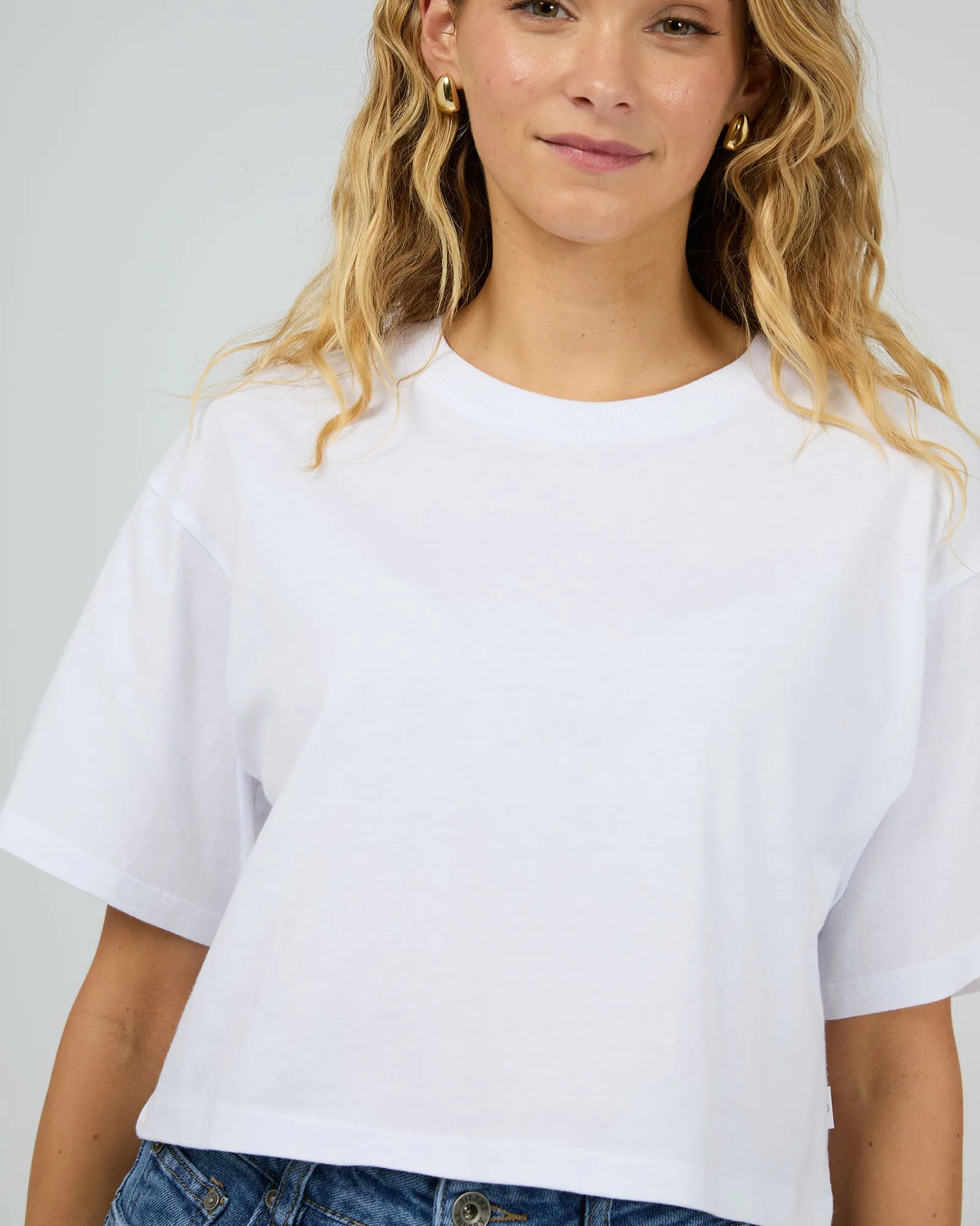 Core Crop Tee White