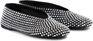 Crystal Rhinestone Ballet Flats for Women Diamond Mesh Round Toe Flat Slip On Low Heeled Flat Shoes Casual Dress Shoes