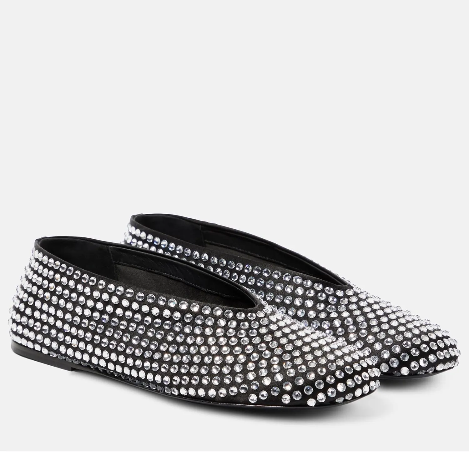 Crystal Rhinestone Ballet Flats for Women Diamond Mesh Round Toe Flat Slip On Low Heeled Flat Shoes Casual Dress Shoes
