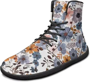 Doojoayie Gothic Barefoot Walking Shoes Women High Top Sneakers PU Leather Shoes