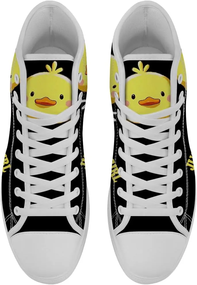 Duck High Top Canvas Shoes for Men Women High Top Sneakers Casual Shoes Gifts for Boys Girls