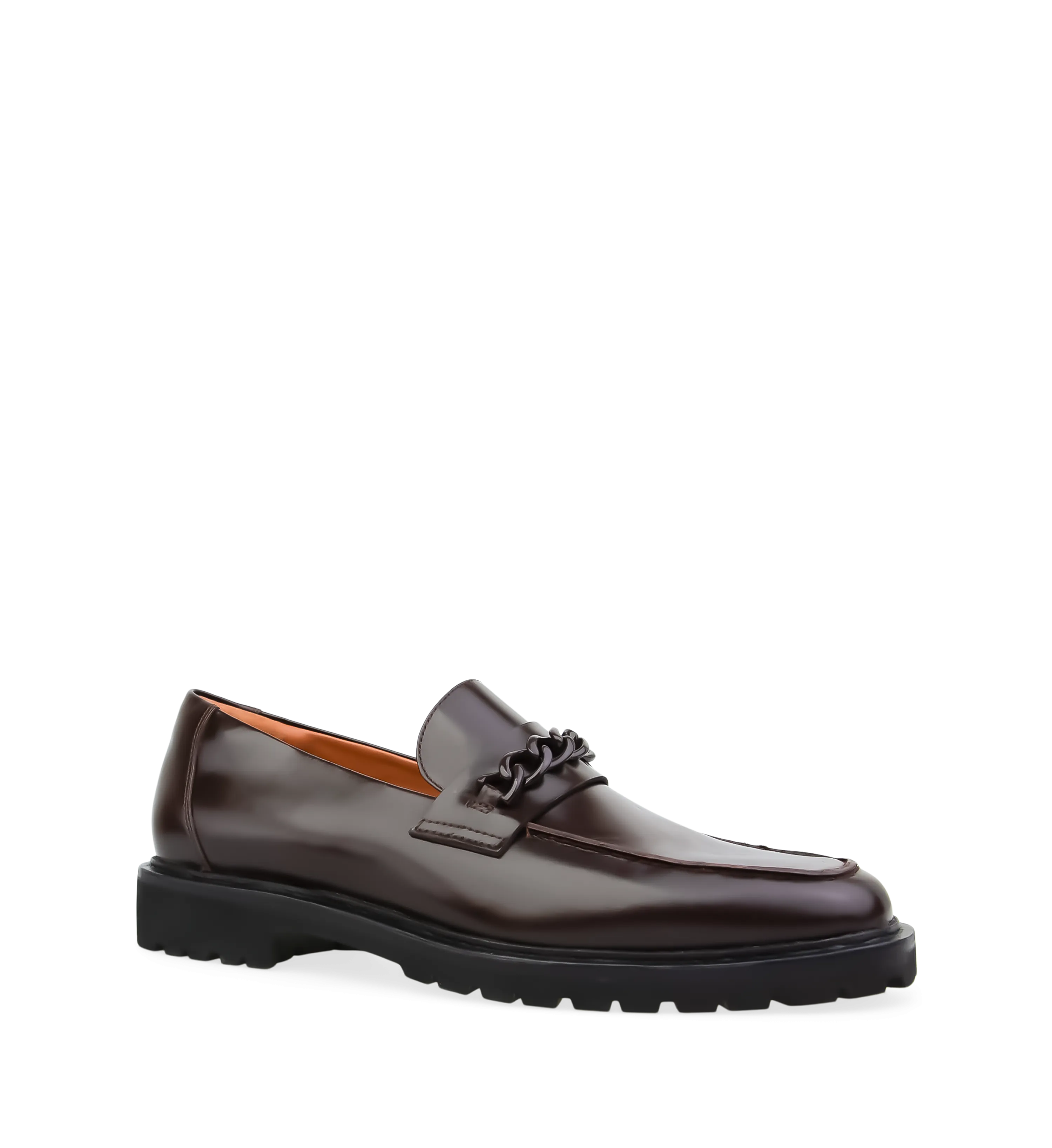 Elaenia Carob Boxed Leather & Hardware Loafers