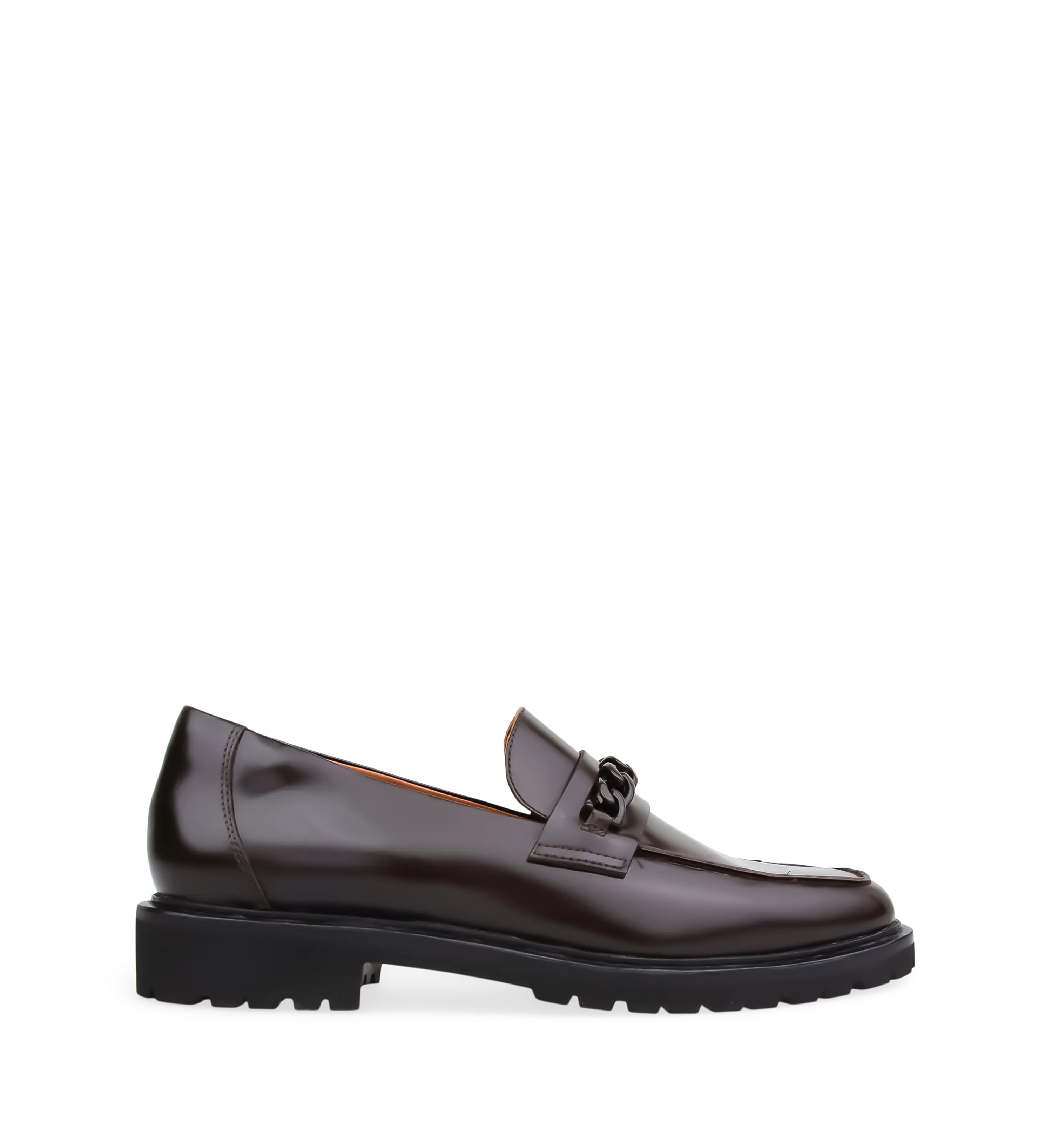 Elaenia Carob Boxed Leather & Hardware Loafers