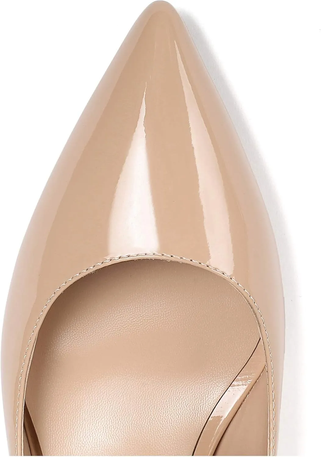Eldof Women's Block Heels Chic Mary Jane Pointed Toe Chunky Pumps Dressy Office Wedding Shoes 2 Inches