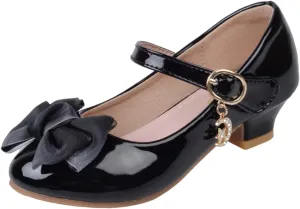 Girls Mary Jane Dress Shoes Pumps Low Heels Flower Party Wedding Shoes School Girl Shoes Kids