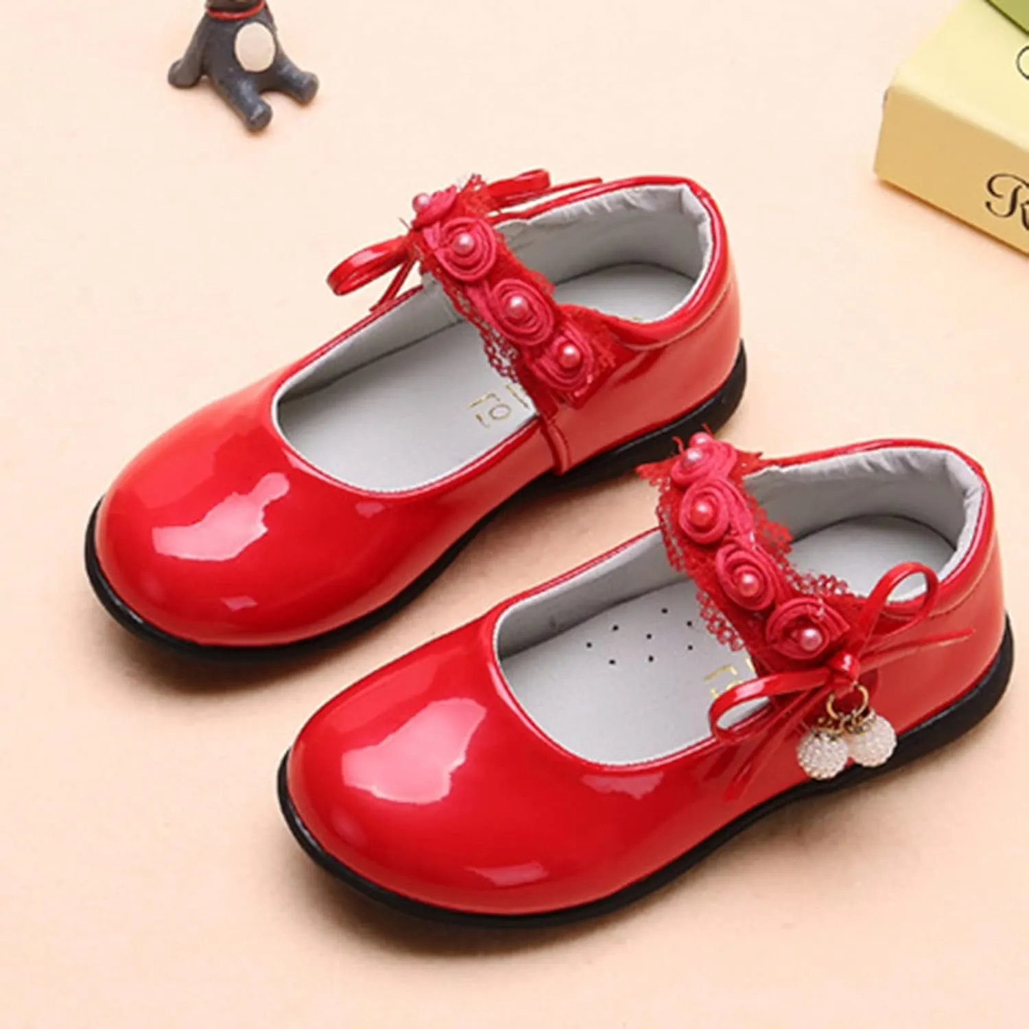 Girls Mary Jane Shoes School Kids Uniforms Flats Ballet Strap Dress Formal Slip-On Shoes Performance Shoes Youth