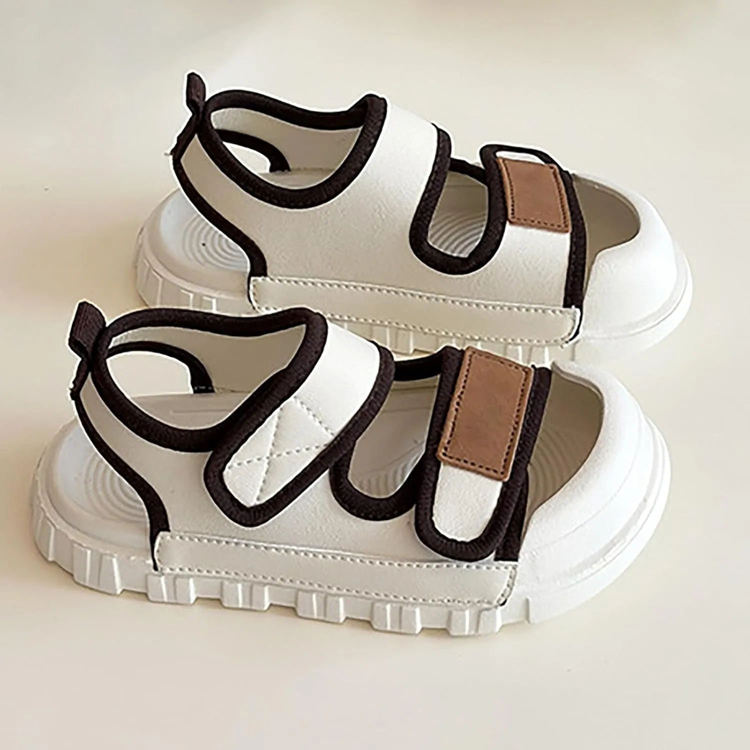 Girls Sandals Non-slip Double Adjustable Straps Lightweight Open Toe Sport Sandals Kids Soft Bottom Water Sneakers