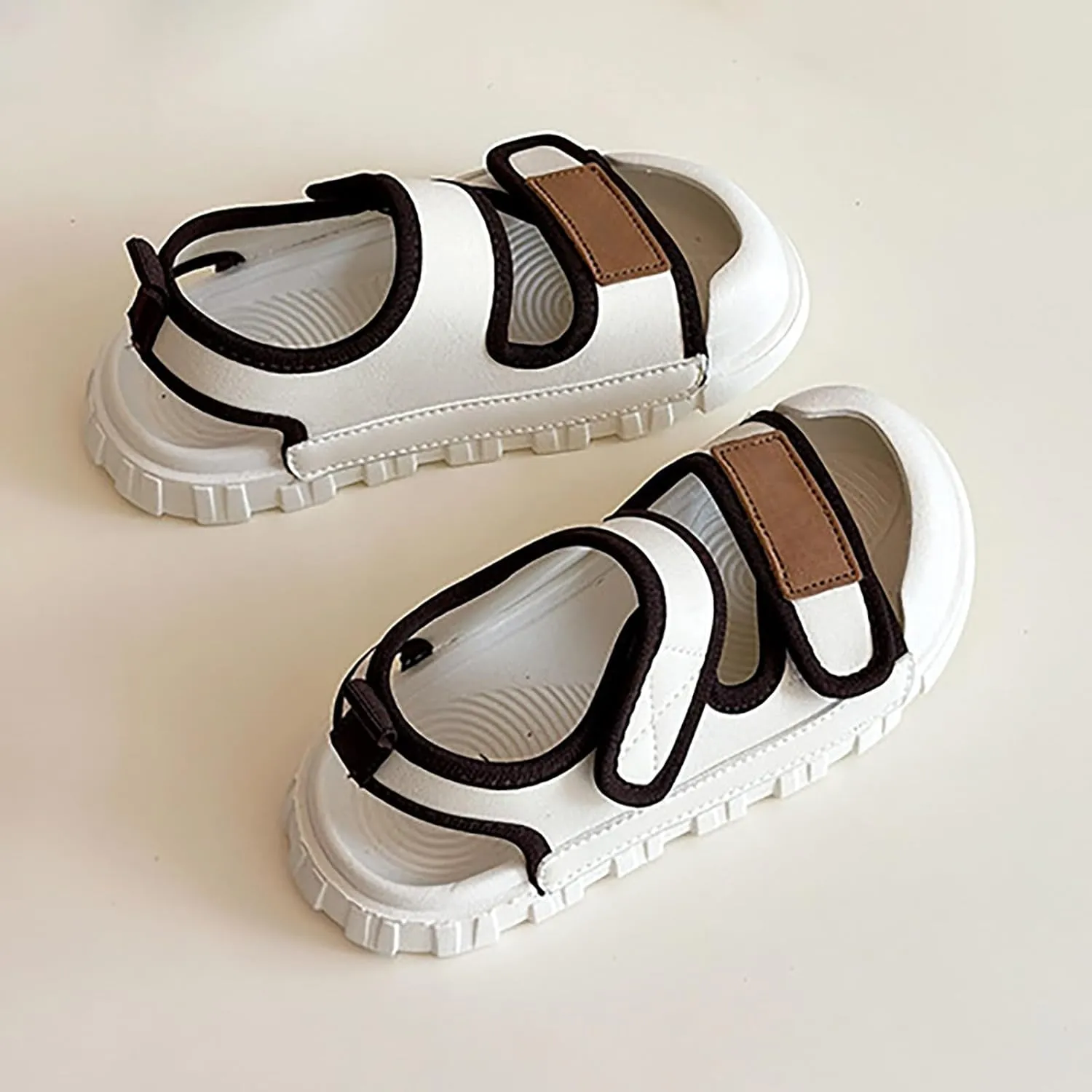 Girls Sandals Non-slip Double Adjustable Straps Lightweight Open Toe Sport Sandals Kids Soft Bottom Water Sneakers
