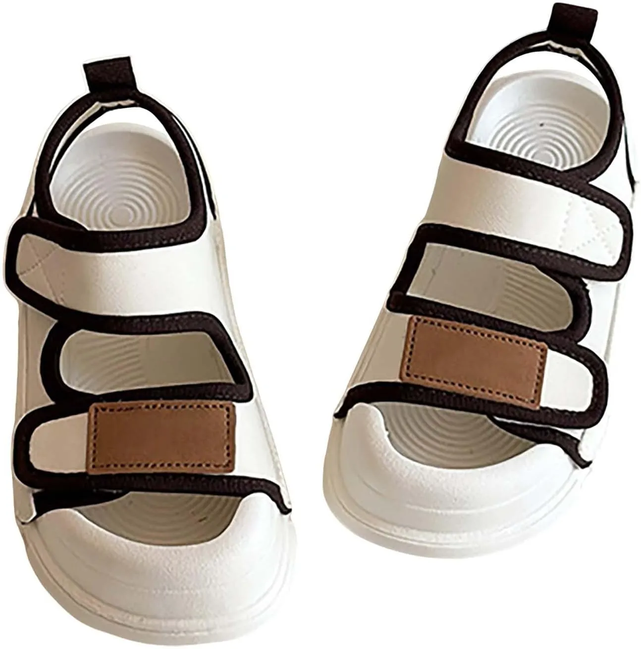 Girls Sandals Non-slip Double Adjustable Straps Lightweight Open Toe Sport Sandals Kids Soft Bottom Water Sneakers
