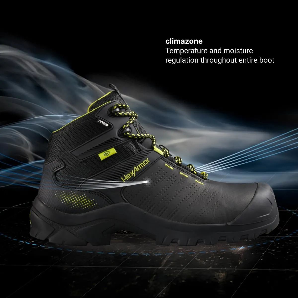 HexArmor Men's Xbase Work Boot Series, Breathable Durable Lightweight Comfortable Water Resistant Safety Construction Boots Medium Duty with Composite Toe Cap
