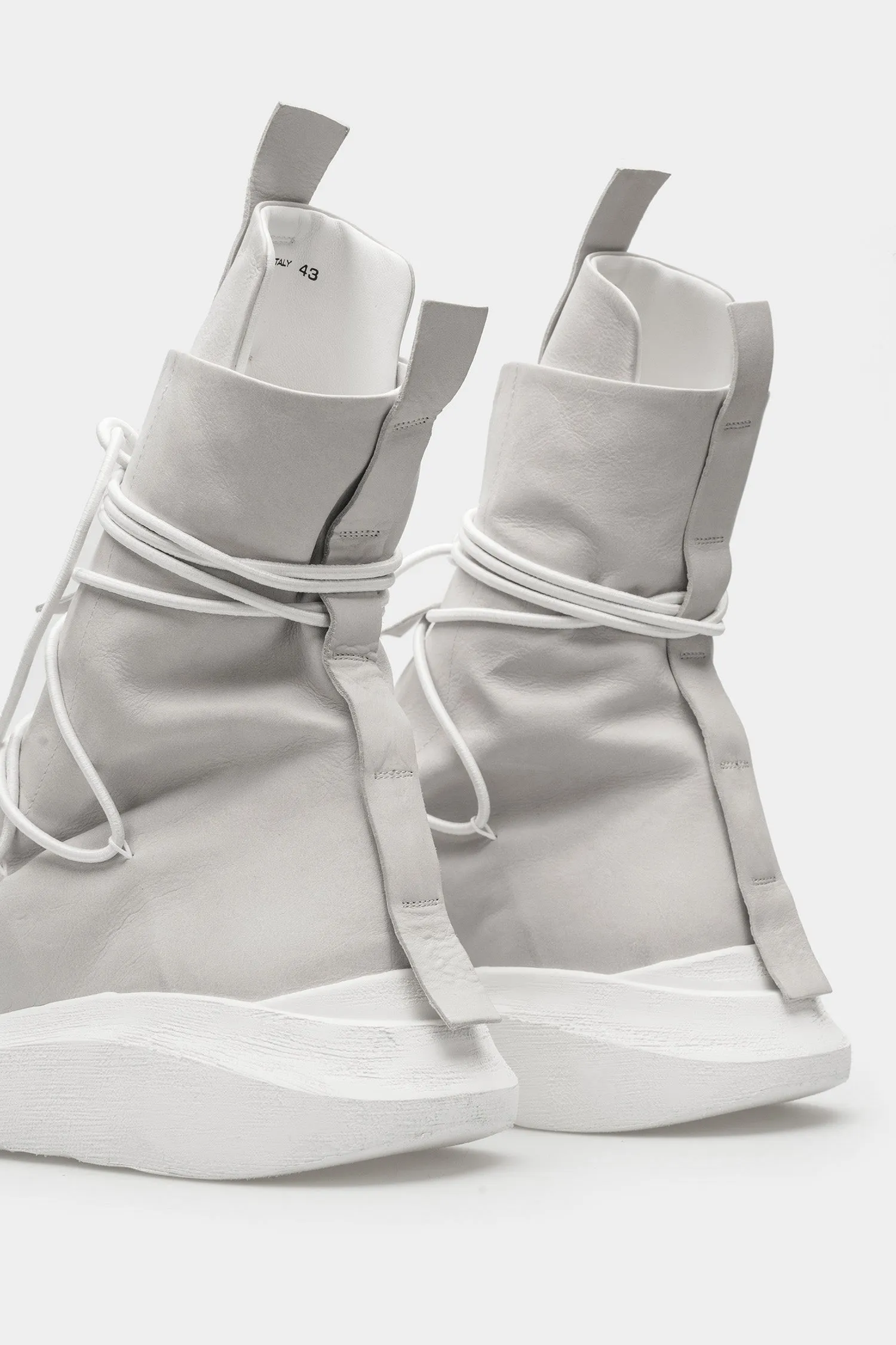 High top elastic laces sneakers, Light Grey