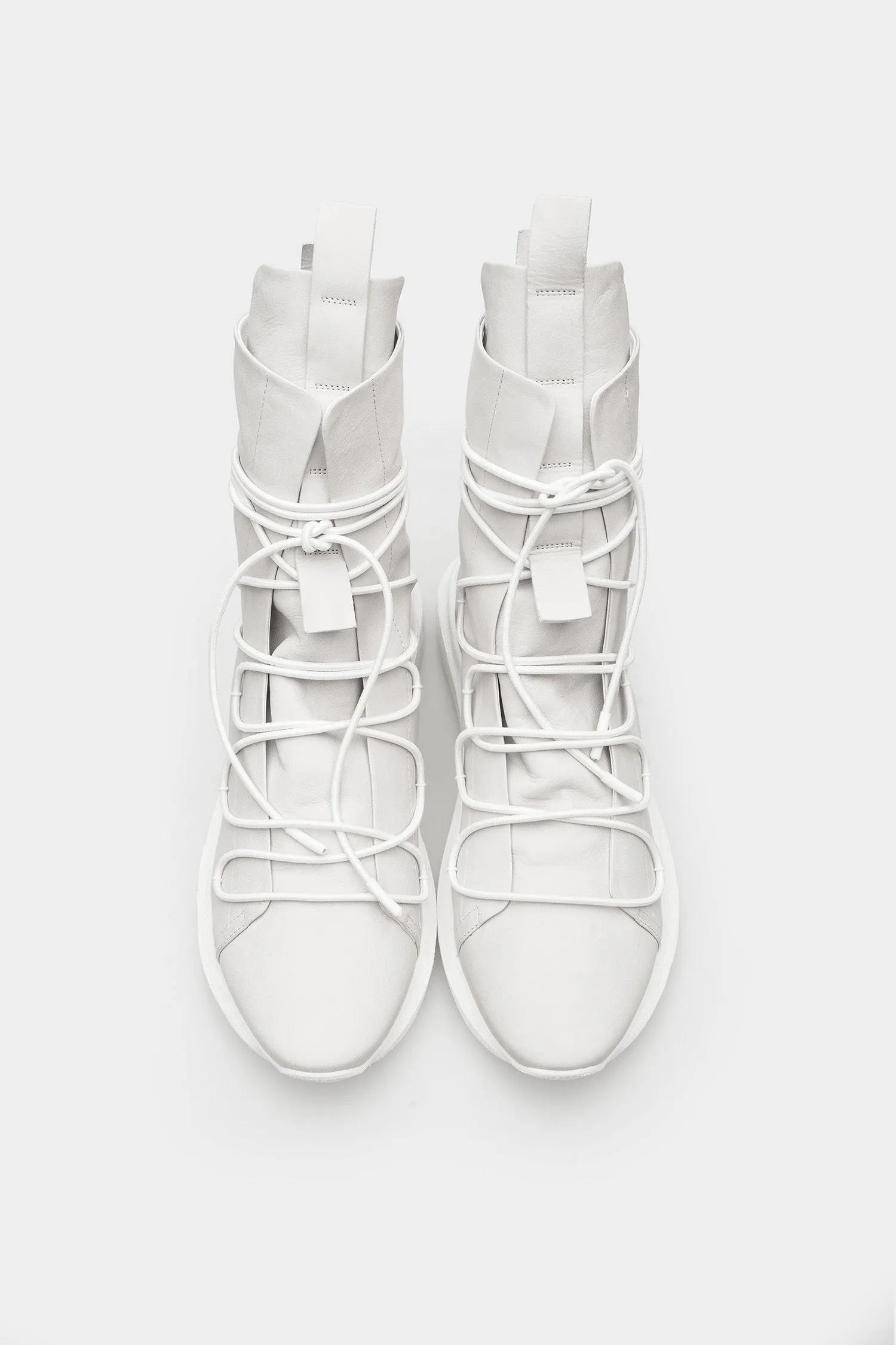 High top elastic laces sneakers, Light Grey