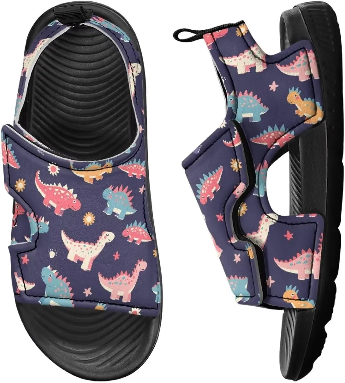 Kids Hook and Loop Sandals for Little Boys - Lightweight, Comfortable, Non-slip, Stable, for Walking and Beach