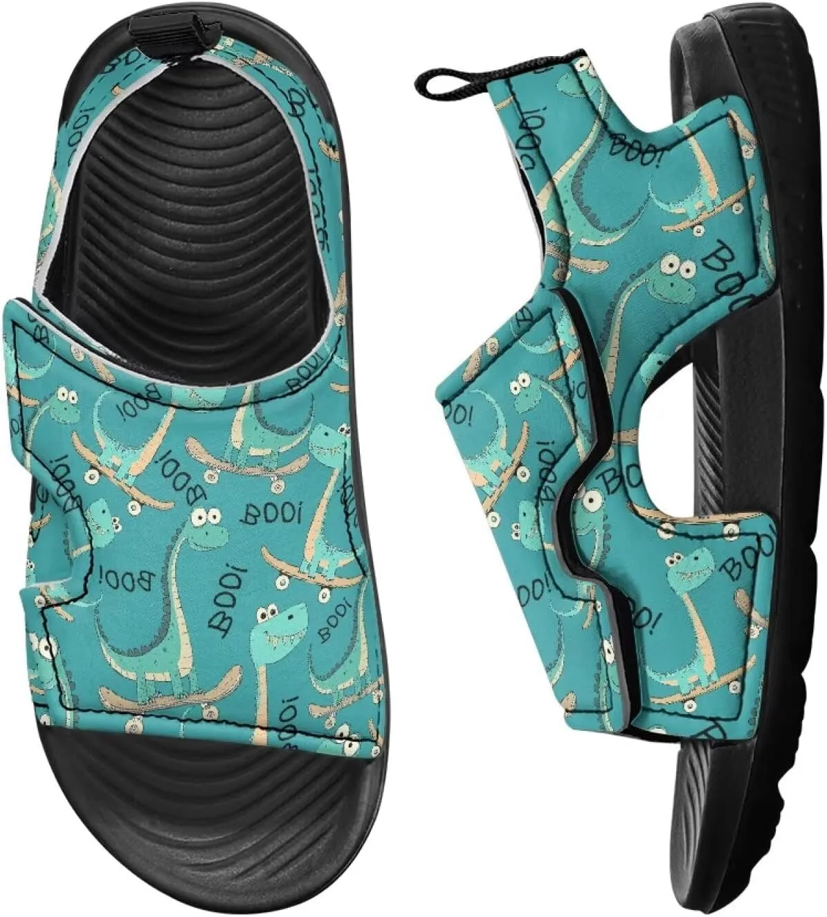 Kids Hook and Loop Sandals for Little Boys - Lightweight, Comfortable, Non-slip, Stable, for Walking and Beach