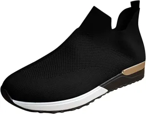 Ladmiple Walking Shoes Women Slip On Lightweight Breathable Running Mesh Gym Shoes Non Slip Workout Fashion Sneakers