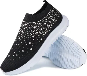 Ladmiple Womens Tennis Shoes Running Non Slip Athletic Walking Workout Sneakers Casual Fashion Comfort Slip On Gym Shoes