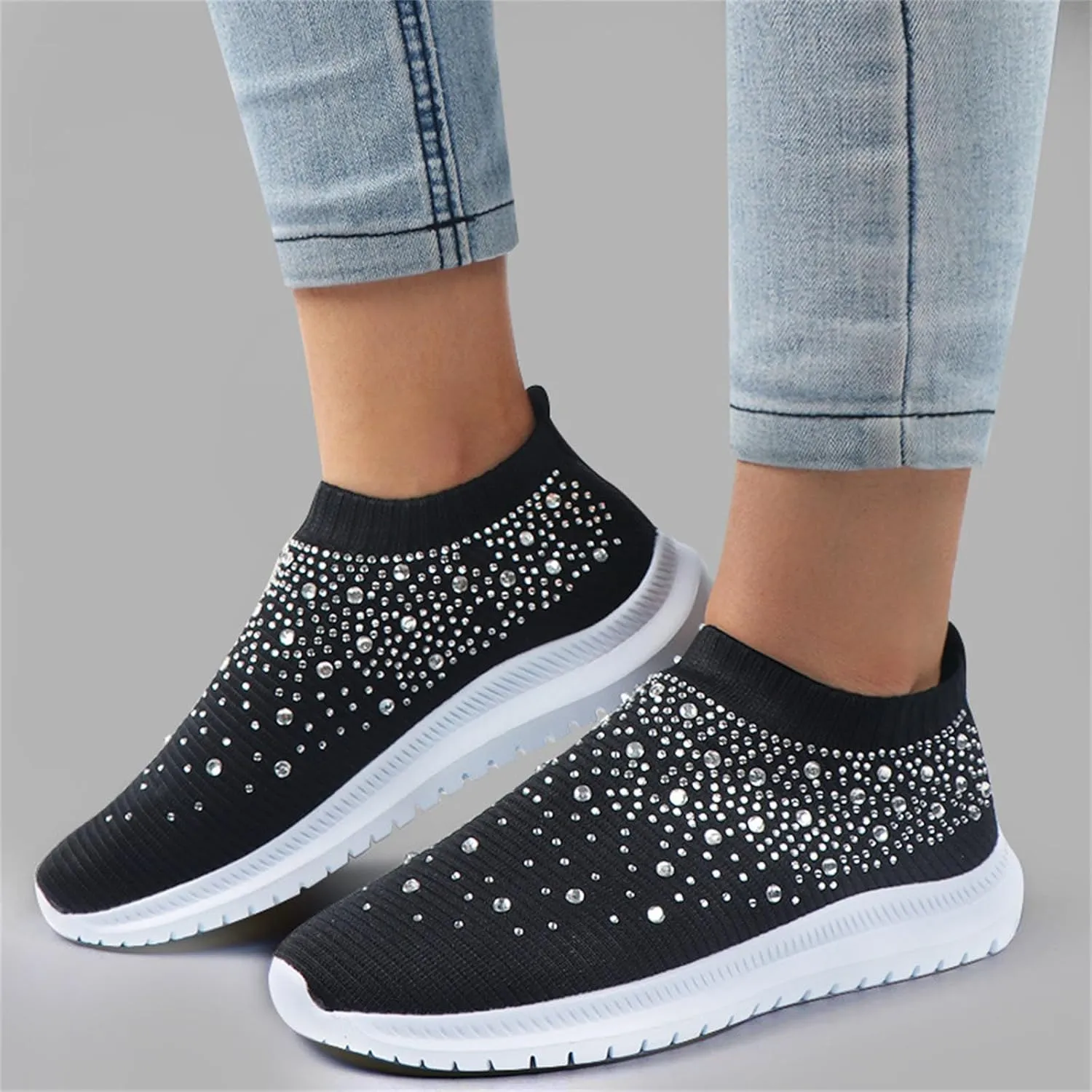 Ladmiple Womens Tennis Shoes Running Non Slip Athletic Walking Workout Sneakers Casual Fashion Comfort Slip On Gym Shoes