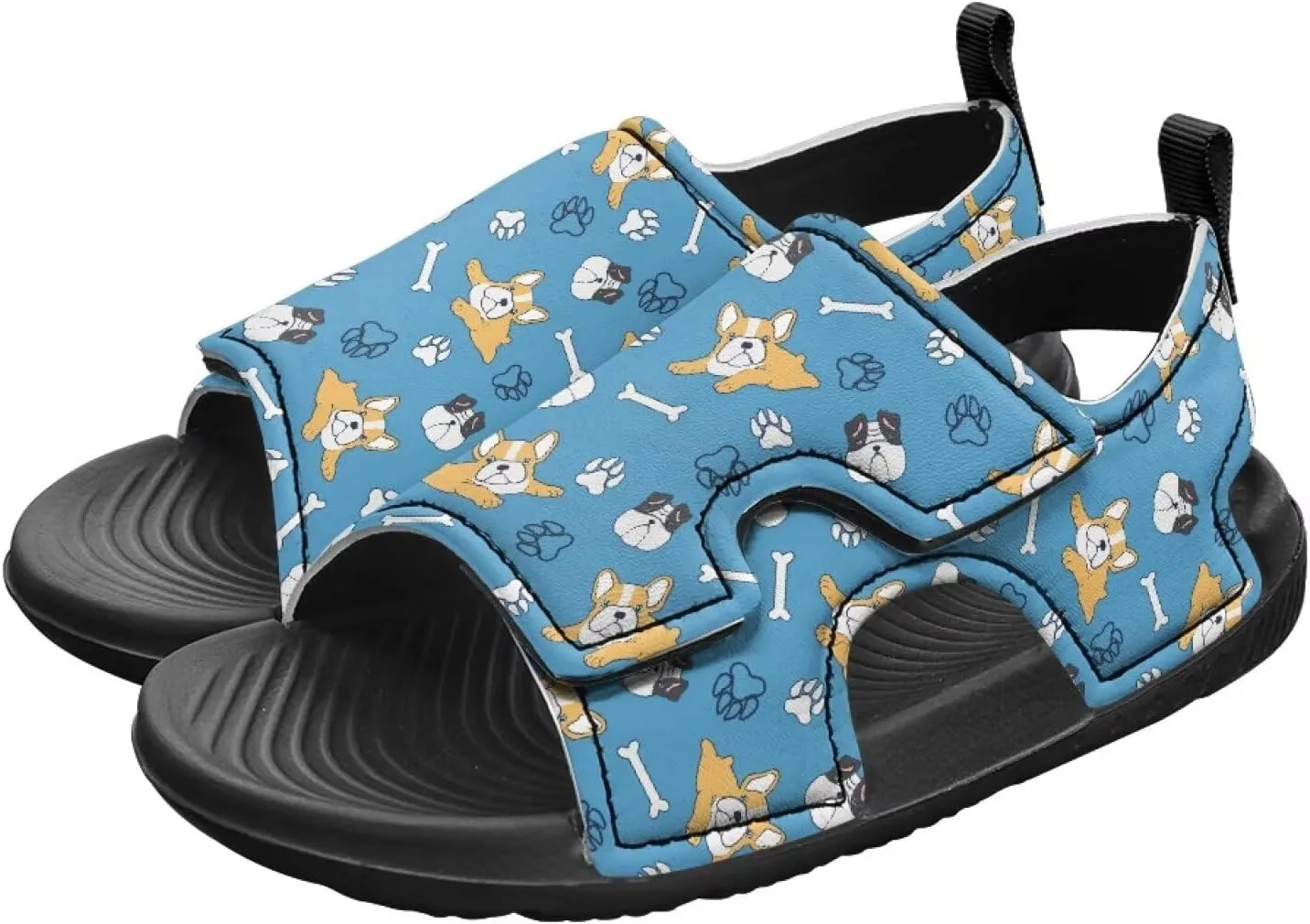 Little Boys Hook and Loop Sandals - Non-slip, Stable, Lightweight, Comfortable, for Walking and Playing