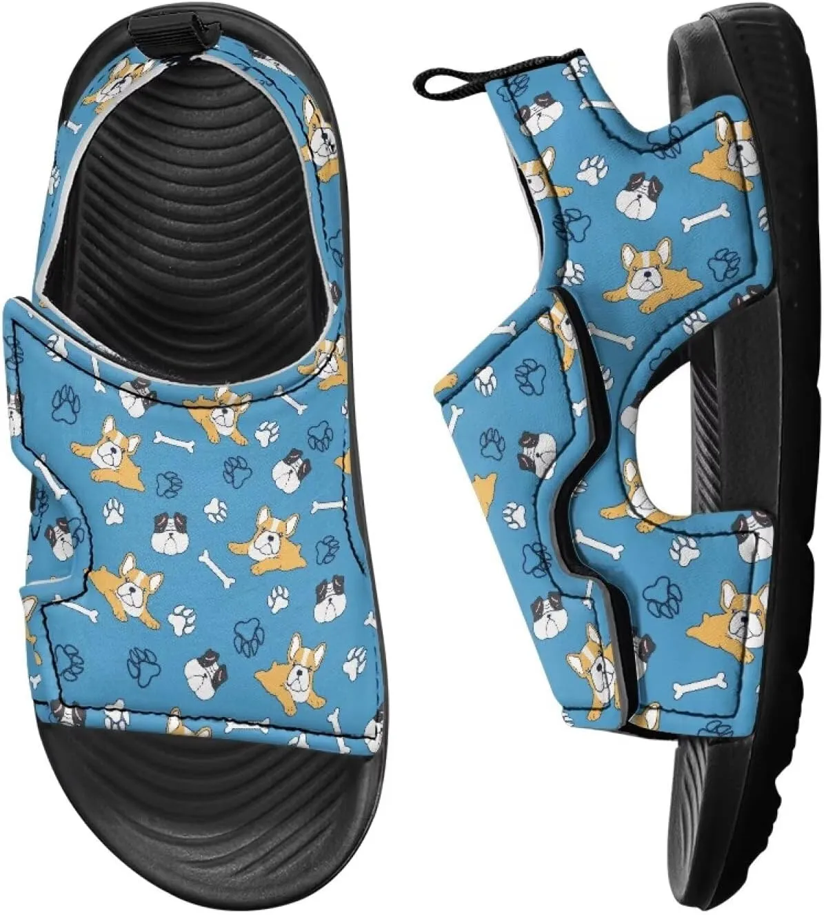 Little Boys Hook and Loop Sandals - Non-slip, Stable, Lightweight, Comfortable, for Walking and Playing