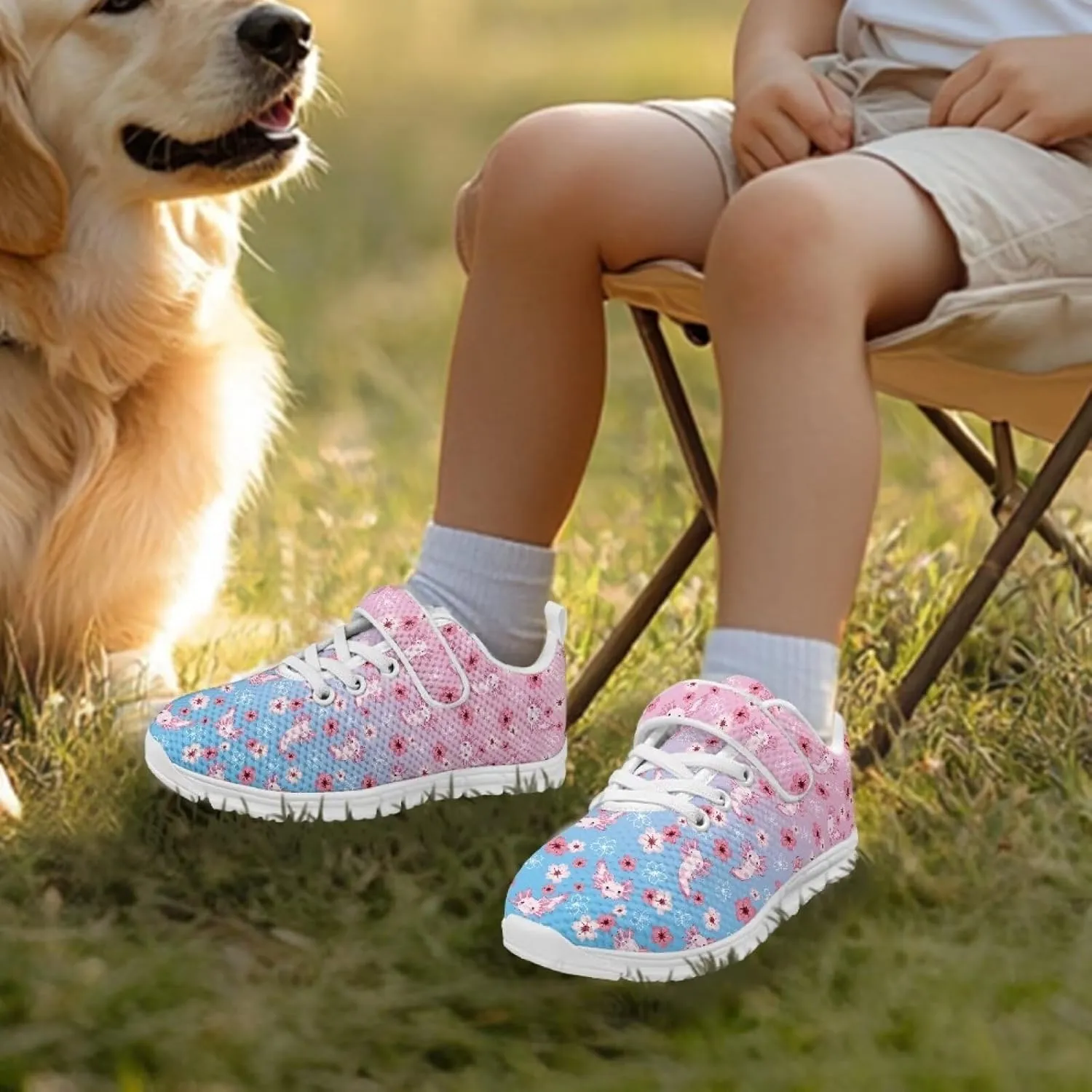 Little Girls Shoes Hook and Loop Fasteners Tennis Shoes Non Slip Athletic Sneakers