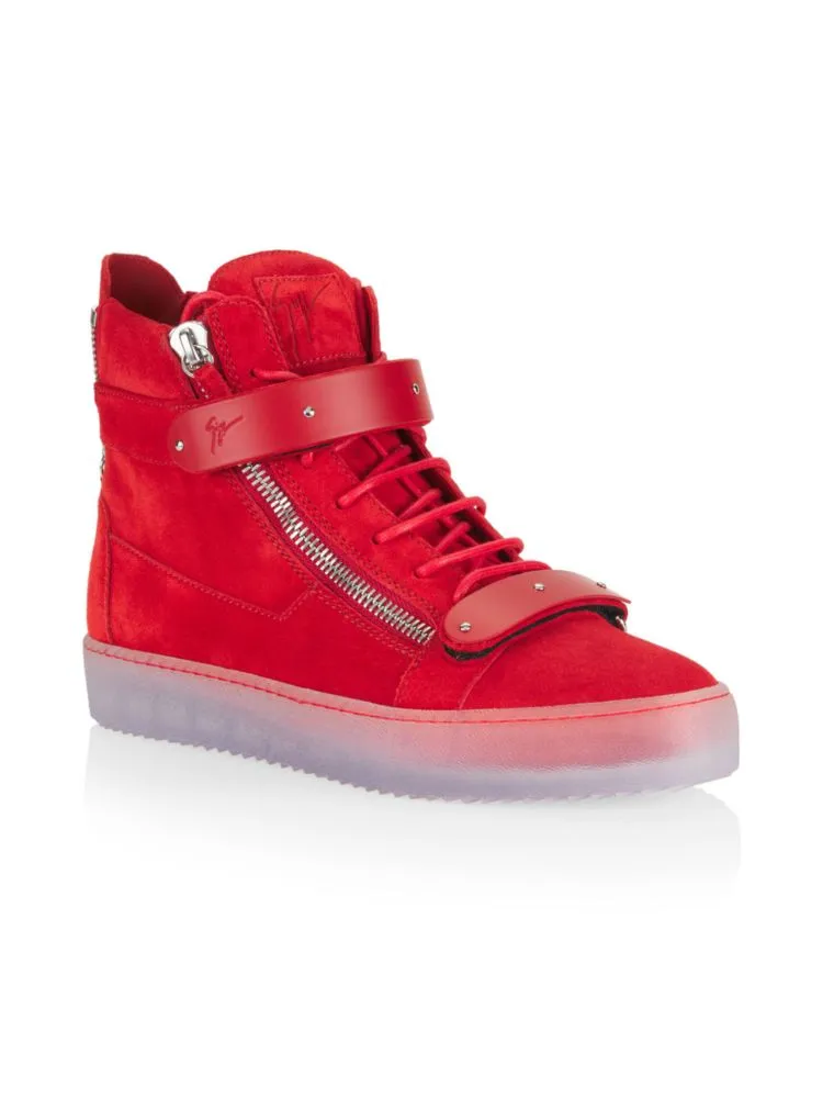 Maylondon Giuseppe Zanotti Suede High Top Sneakers Modena