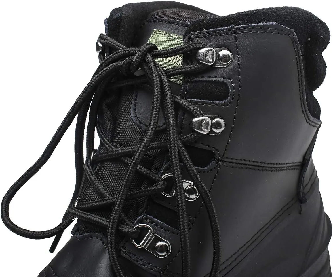 Men's Winter Snow Boots Waterproof Non-Slip Insulated Warm Safe and Durable Outdoor Ski Classic Suede, Non-Slip Rubber Outsole, Cushioned EVA InsolesMid-Calf Height Boots