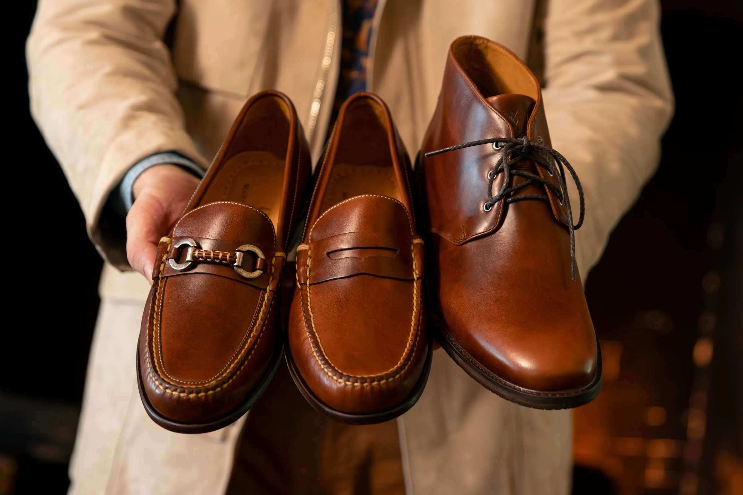 Old Row Oiled Saddle Leather Horse Bit Loafers - Cigar