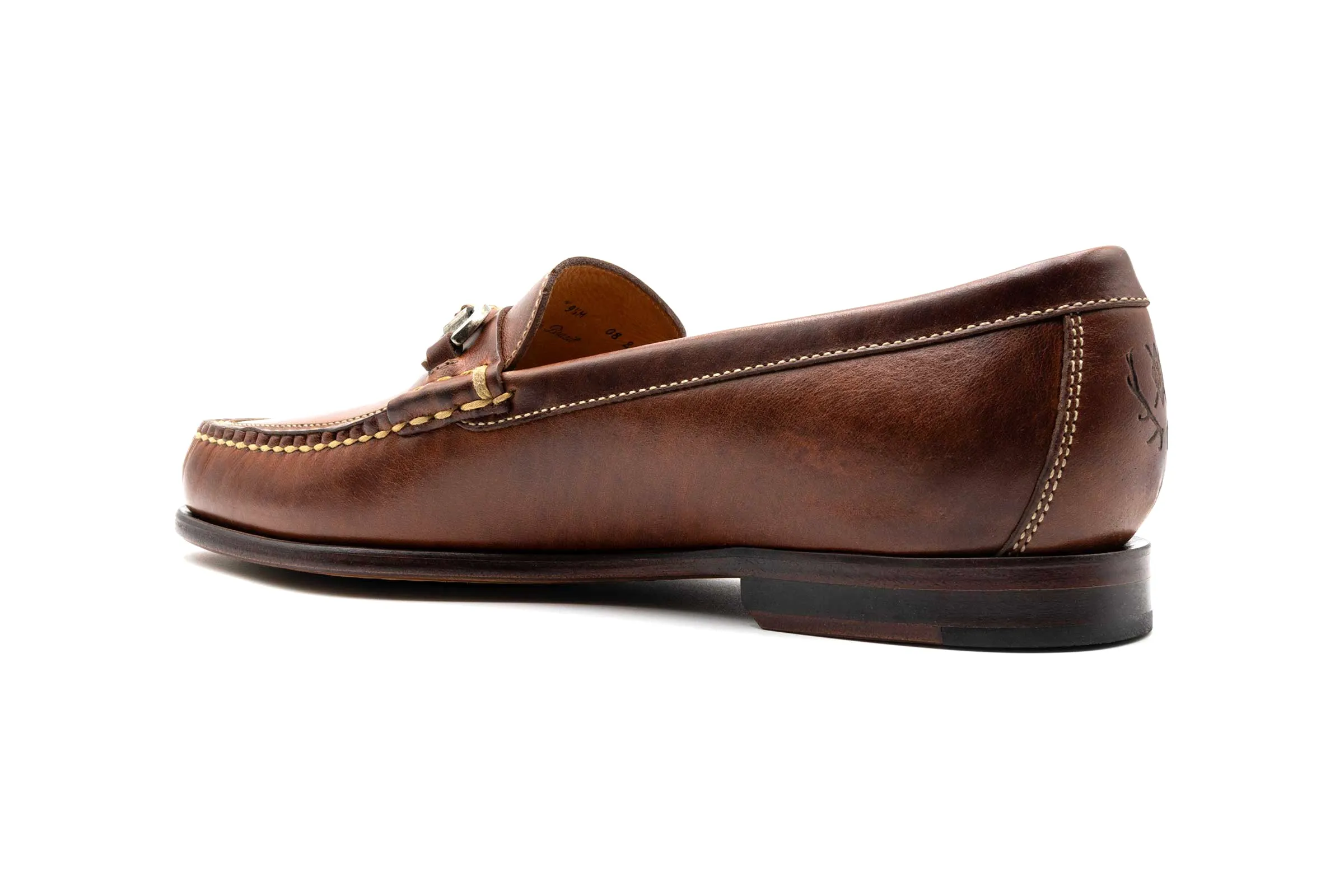 Old Row Oiled Saddle Leather Horse Bit Loafers - Cigar