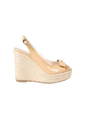 Patent Leather Wedge Sandals