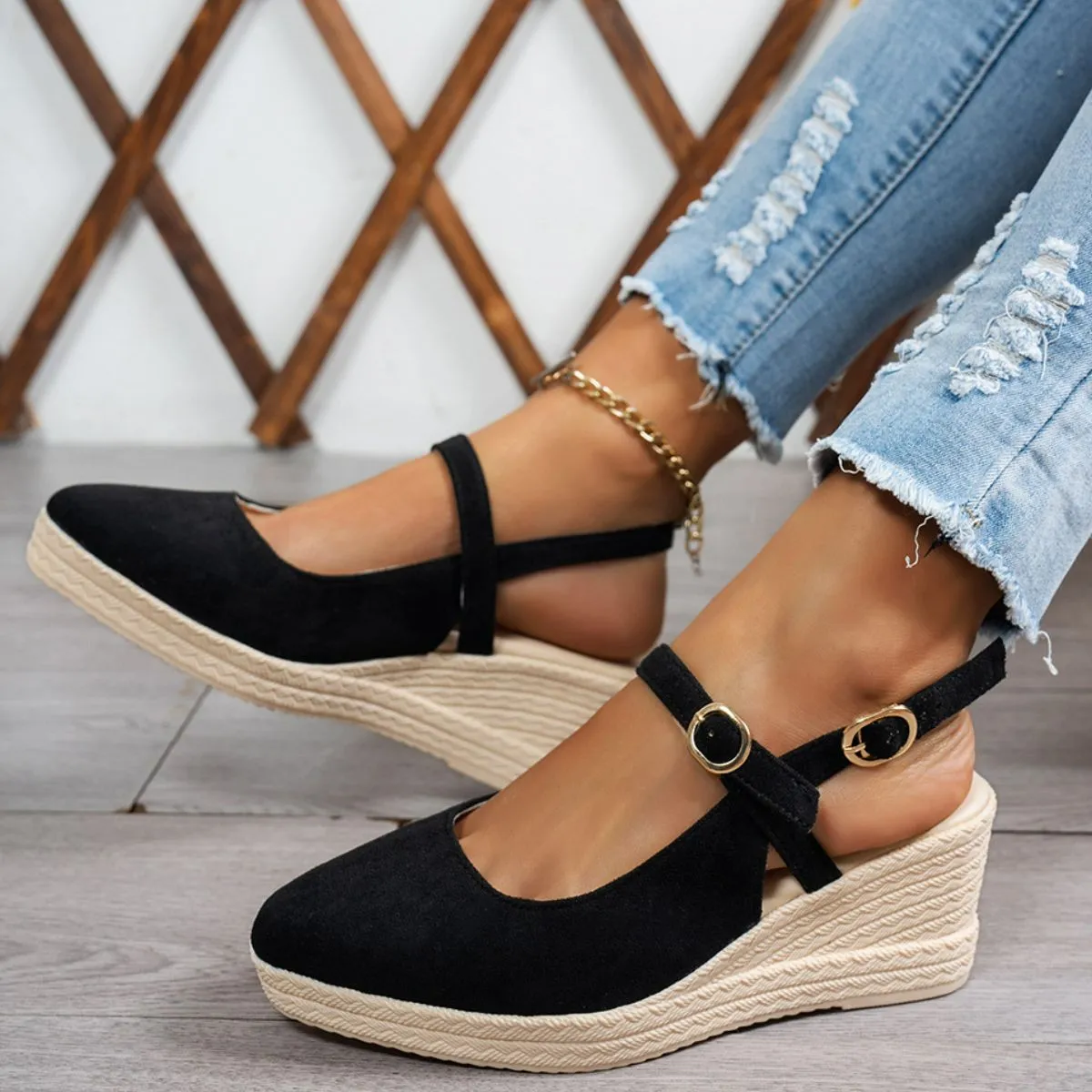 Point Toe Block Heels Shoes (multiple color options)