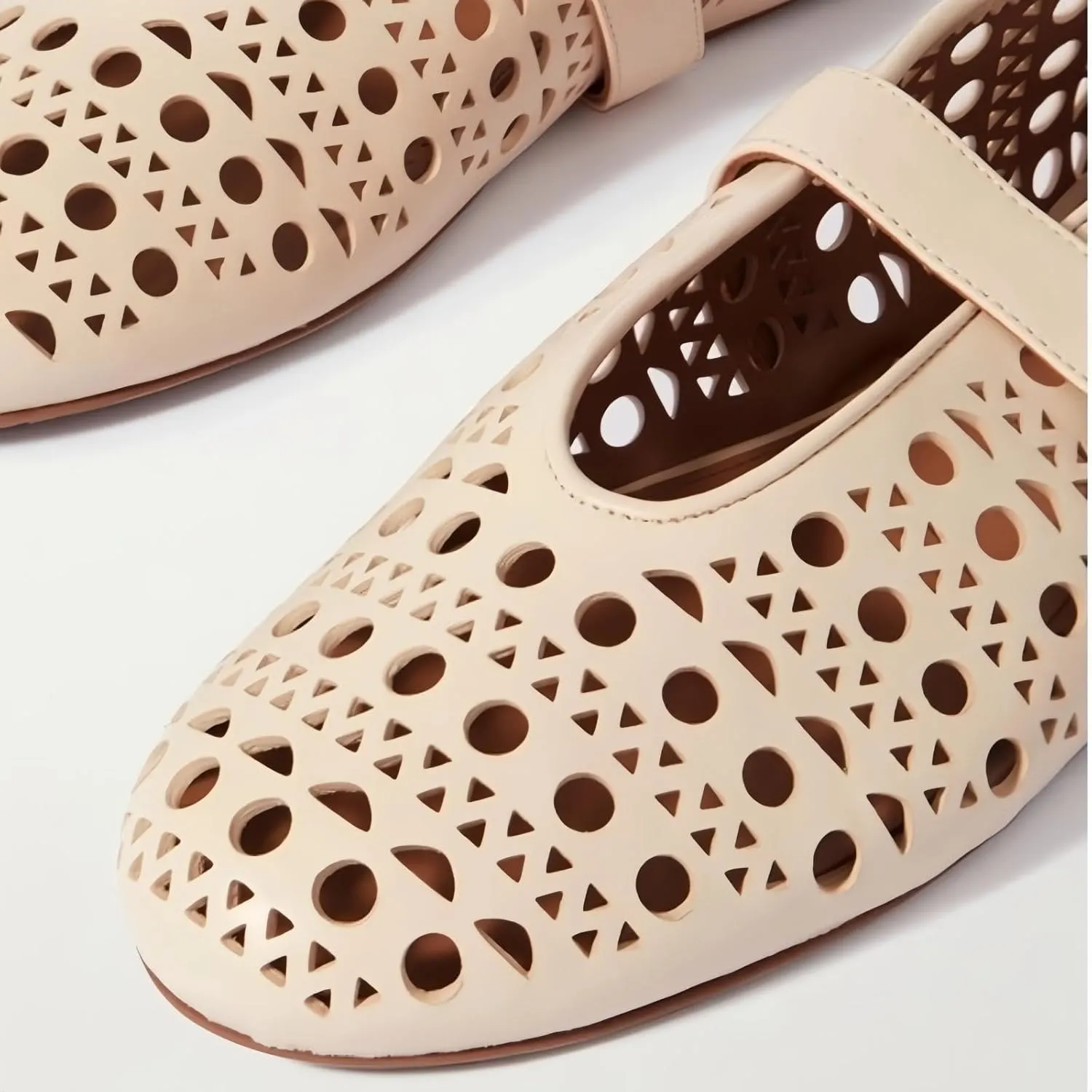 Rhinestone Ballet Flats for Women,Women's Sparkly Crystal-Embellished Ballerina Shoes Mesh Flats Fishnet Buckle Strap Mesh Ballet Flats Comfortable Round Toe Casual Dress Mary Jane Shoes