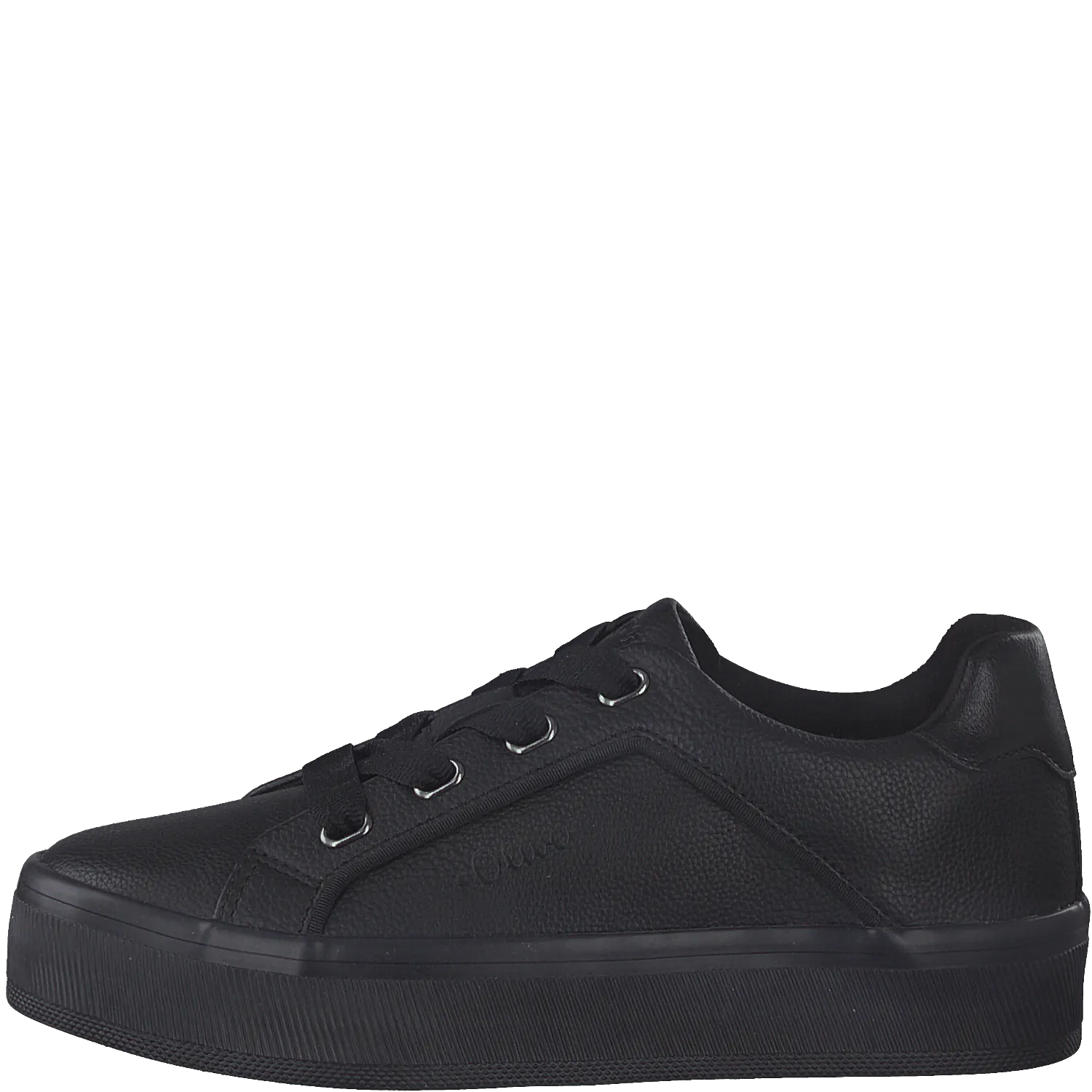 S Oliver Lace Up Trainer Black