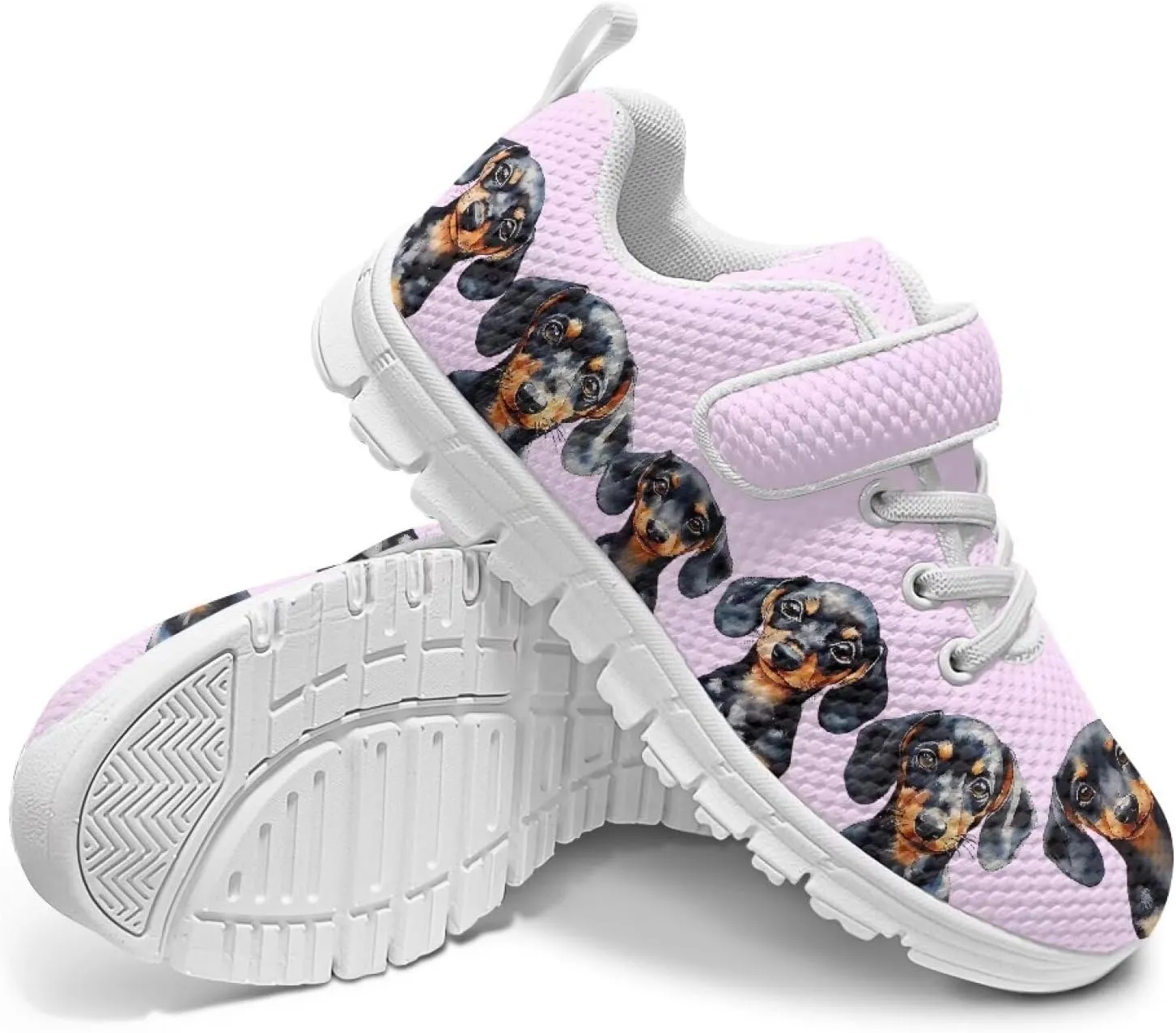 Shoes for Little Girls Road Running Shoes Lightweight Outdoor Walking Shoes Hook and Loop Fasteners Sneakers